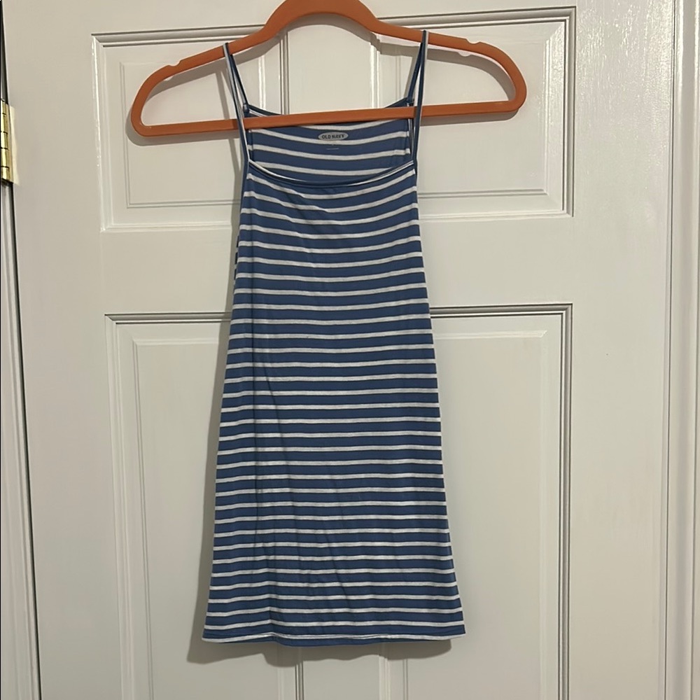 Old Navy Navy and White Striped Tank